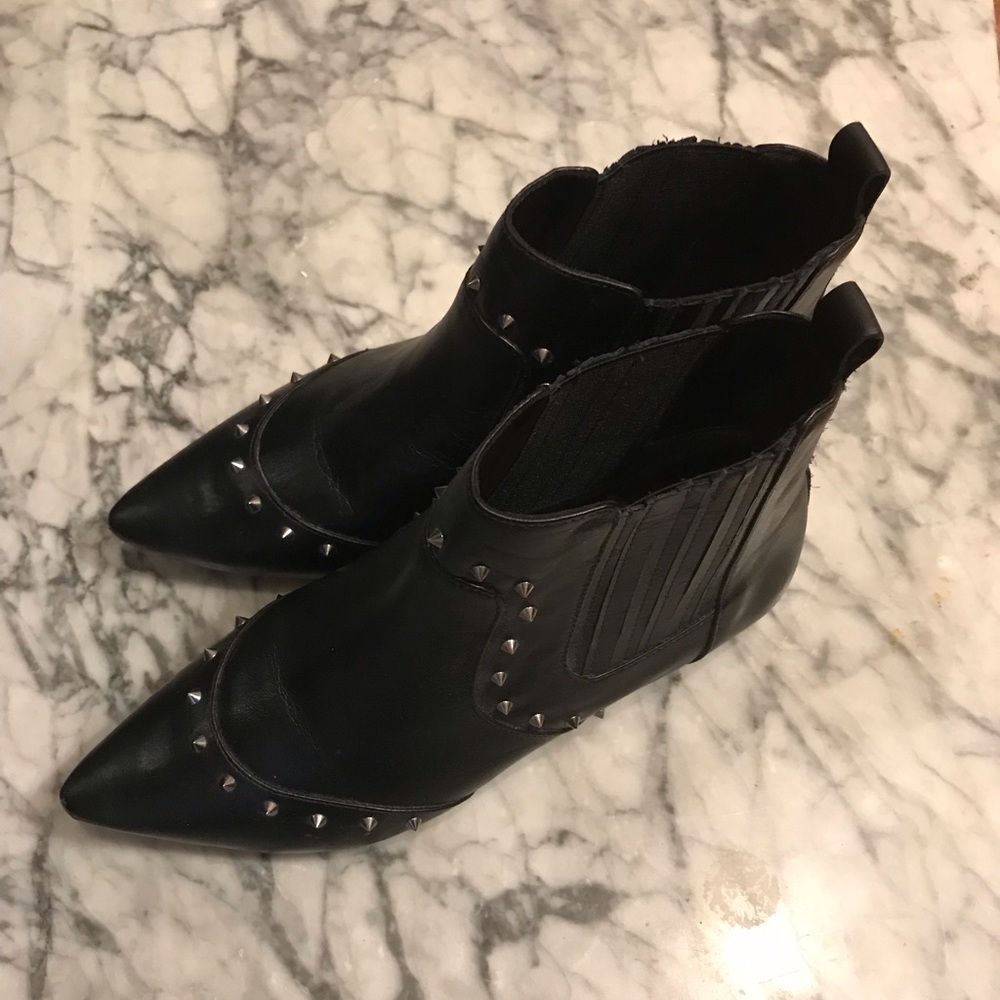 Schutz leather spiked booties